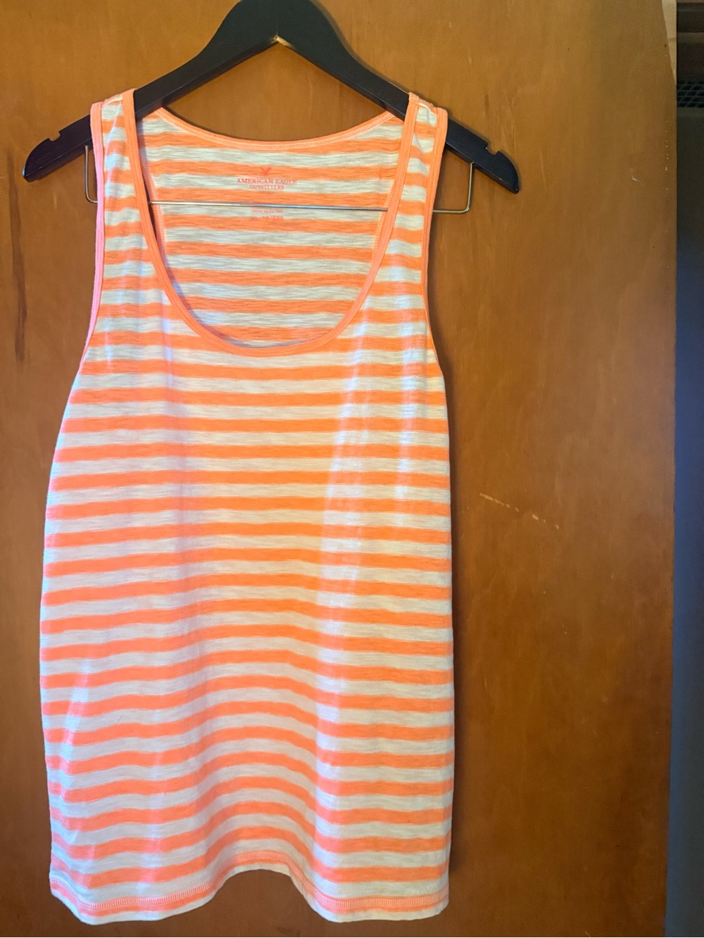 American Eagle Outfitters Coral and White Striped Tank NWT